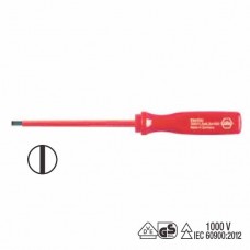 Wiha Classic Electric Slotted Screwdriver - Individually Tested Protective Insulation 1,000 V AC, VDE and GS Tested - 2.5 mm - 00784